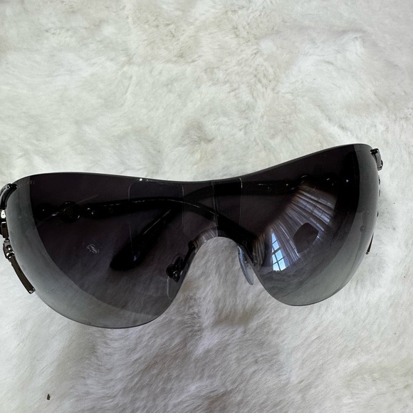 Bulgari Women's Silver and Black Sunglasses - Picture 4 of 10